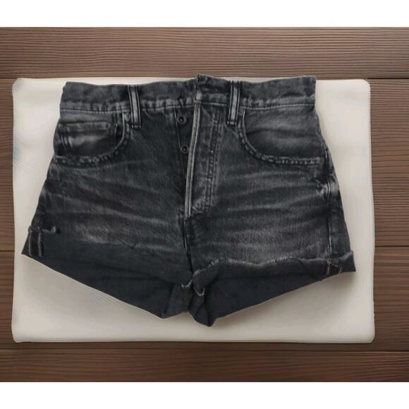 MOUSSY VINTAGE Cut-Off Distressed Button Fly Shorts 24 - Picture 4 of 8